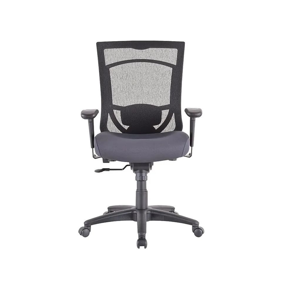 Tempur-Pedic TP7000 Mesh Back Fabric Task Chair, Black and Agate Gray (TP7000-AGATE)