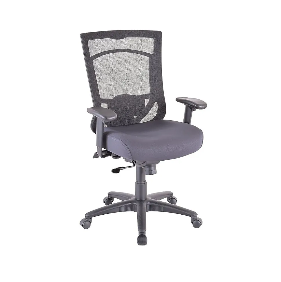 Tempur-Pedic TP7000 Mesh Back Fabric Task Chair, Black and Agate Gray (TP7000-AGATE)