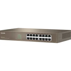 Tenda TEG1016D 16-Port Gigabit Ethernet Unmanaged Switch, Up to 2000 Mbps, Brown (TEG1016D)