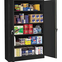 Tennsco Assembled Jumbo 18"D Steel Storage Cabinet, Black