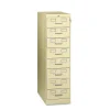 Tennsco 8-Drawer Multimedia Cabinet For 3x5 & 4x6 Cards, Putty, 43,400 Card Capacity, 52"H x 15"W x 28-1/2"D