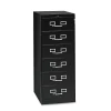 Tennsco Flat File Cabinet, Lockable, 52"H x 21.25"W x 28.5"D, Black (CF669BK)