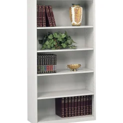 Tennsco 66"H 5-Shelf Welded Bookcase, Light Grey (TNN-B66LGY)