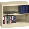 Tennsco 30"H 2-Shelf Welded Bookcase, Putty (TNN-BC1830PY)