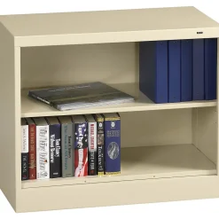 Tennsco 30"H 2-Shelf Welded Bookcase, Putty (TNN-BC1830PY)