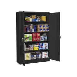Tennsco Jumbo 78" Steel Storage Cabinet with 4 Shelves, Black (J2478SU-BLK)