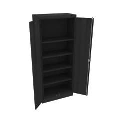 Tennsco Standard 72" Steel Storage Cabinet with 5 Shelves, Black (7215-BLK)