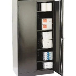 Tennsco® Standard Steel Storage Cabinet, Non-Assembled, 72Hx36Wx24D", Black