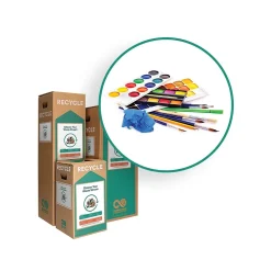 TerraCycle Cardboard Art Supplies Recycling Box, 21 Gallon, White and Green (286)