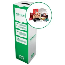 TerraCycle Cardboard Plastic Packaging Recycling Box, 10.47 Gallon, White and Green (289)