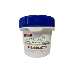 Terracycle Regulated Waste Plastic EasyPak Lead Acid Battery Recycling Container, 2.5 Gallon, White (510-2350)