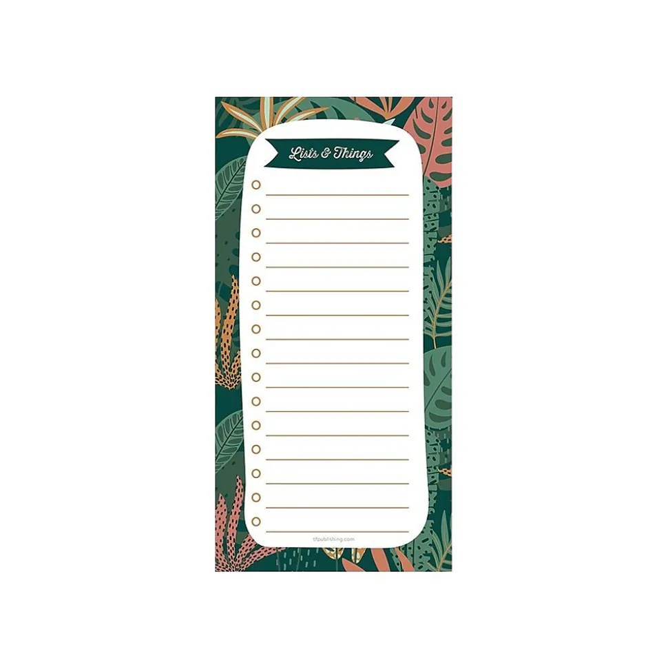 TF Publishing Boho Memo Pad, 4" x 8", Wide-Ruled, Enchanted Lists and Things, 52 Sheets/Pad, 1 Pad/Pack (99-8520)