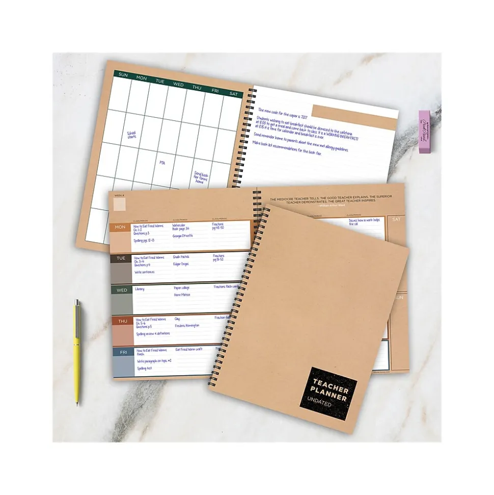 TF Publishing Undated Teacher Planner, Solid Kraft (99-9602)