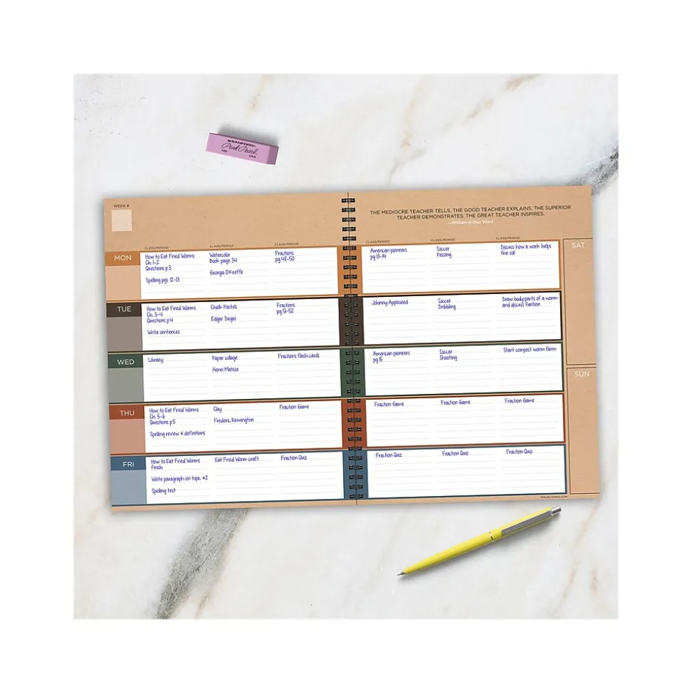 TF Publishing Undated Teacher Planner, Solid Kraft (99-9602)