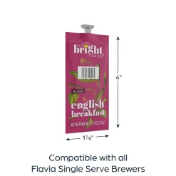 The Bright Tea Co. English Breakfast Black Tea, Flavia Freshpack, 100/Carton (MDRB507)