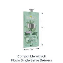 The Bright Tea Co. Peppermint Tea, Flavia Freshpack, 100/Carton (MDRB505)