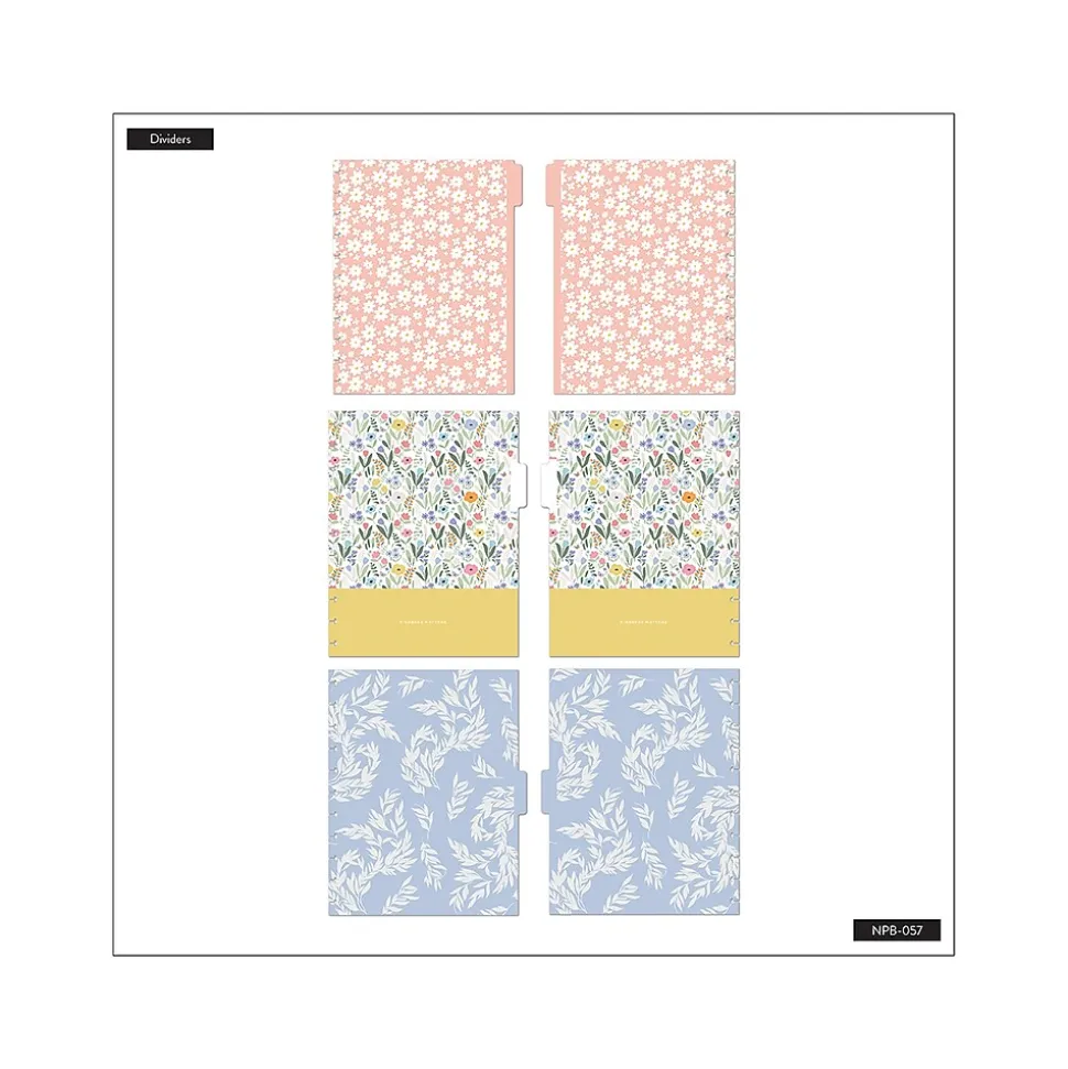 The Happy Planner Soft Florals Notebook, 8.5" x 11", Dotted, 60 Sheets, Multicolor (NPB-057)