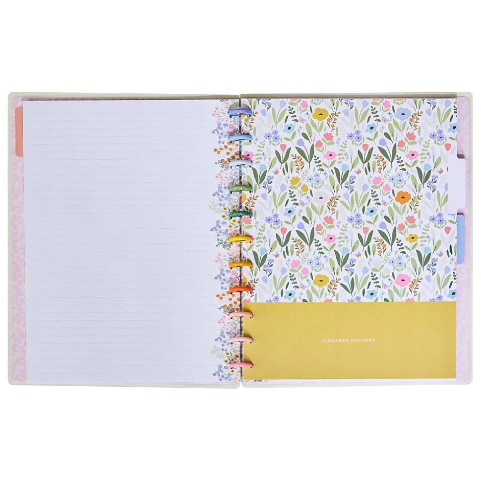 The Happy Planner Soft Florals Notebook, 8.5" x 11", Dotted, 60 Sheets, Multicolor (NPB-057)