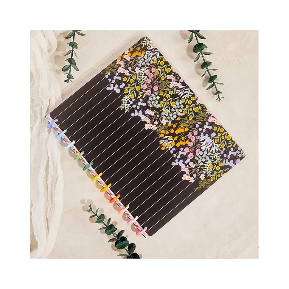 The Happy Planner Soft Florals Notebook, 8.5" x 11", Dotted, 60 Sheets, Multicolor (NPB-057)