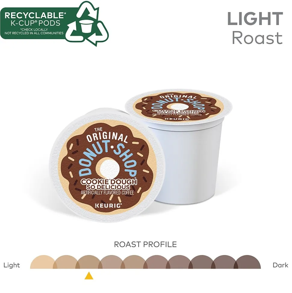 The Original Donut Shop Cookie Dough So Delicious Coffee Keurig® K-Cup® Pods, Light Roast, 24/Box (5000666665)