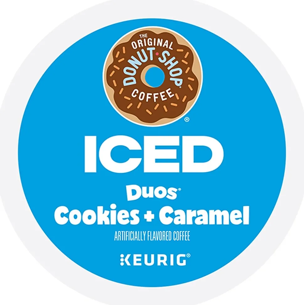 The Original Donut Shop Iced Duos Cookies + Caramel Iced Coffee Keurig® K-Cup® Pods, Medium Roast, 24/Box (5000373021)