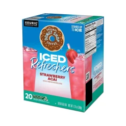 The Original Donut Shop Iced Refreshers Strawberry Acai Infused Water, Keurig® K-Cup® Pods, 20/Box (5000379382)