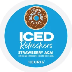 The Original Donut Shop Iced Refreshers Strawberry Acai Infused Water, Keurig® K-Cup® Pods, 80/Carton (5000379382CT)
