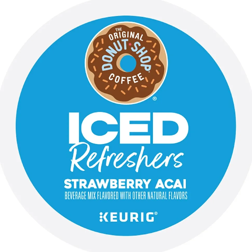 The Original Donut Shop Iced Refreshers Strawberry Acai Infused Water, Keurig® K-Cup® Pods, 80/Carton (5000379382CT)