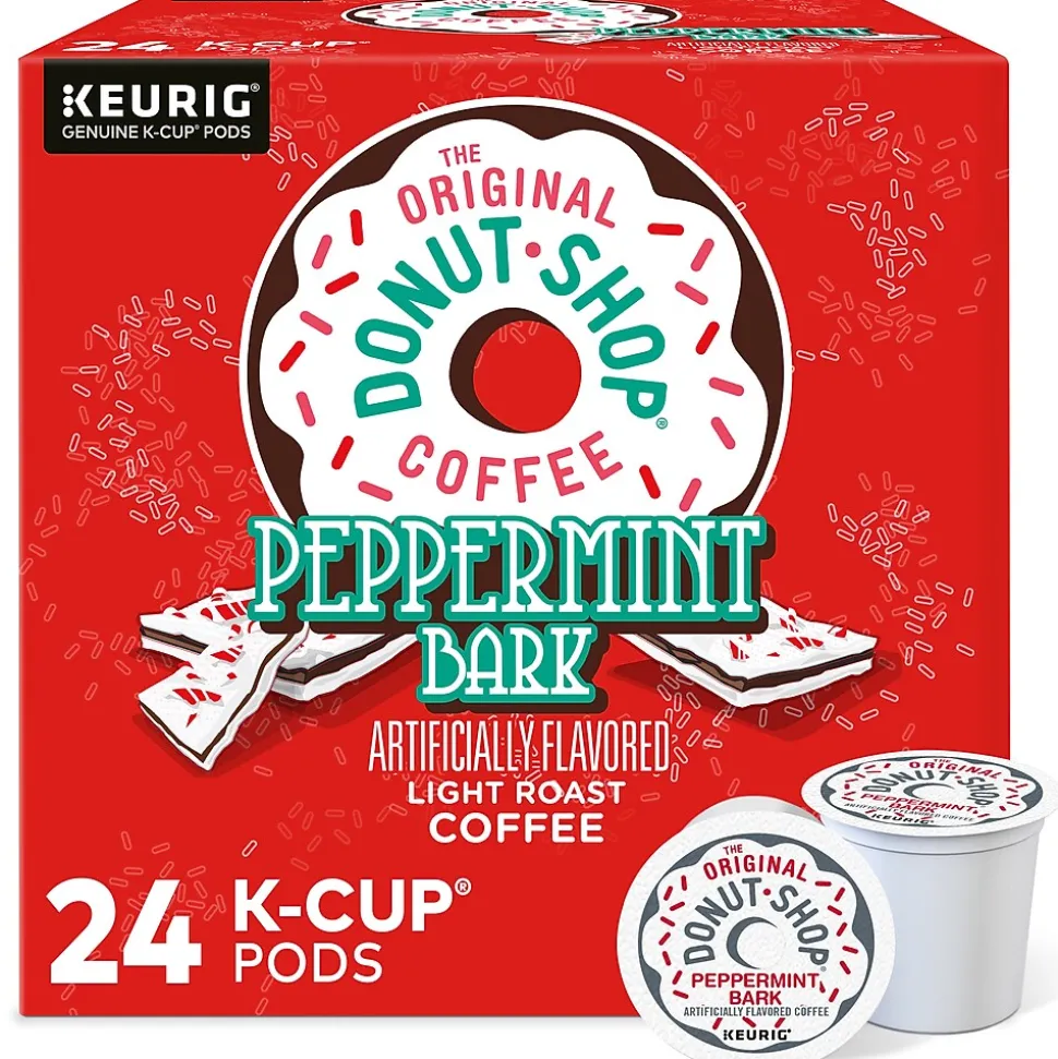 The Original Donut Shop Peppermint Bark Coffee Keurig® K-Cup® Pods, Light Roast, 24/Box (5000201015)
