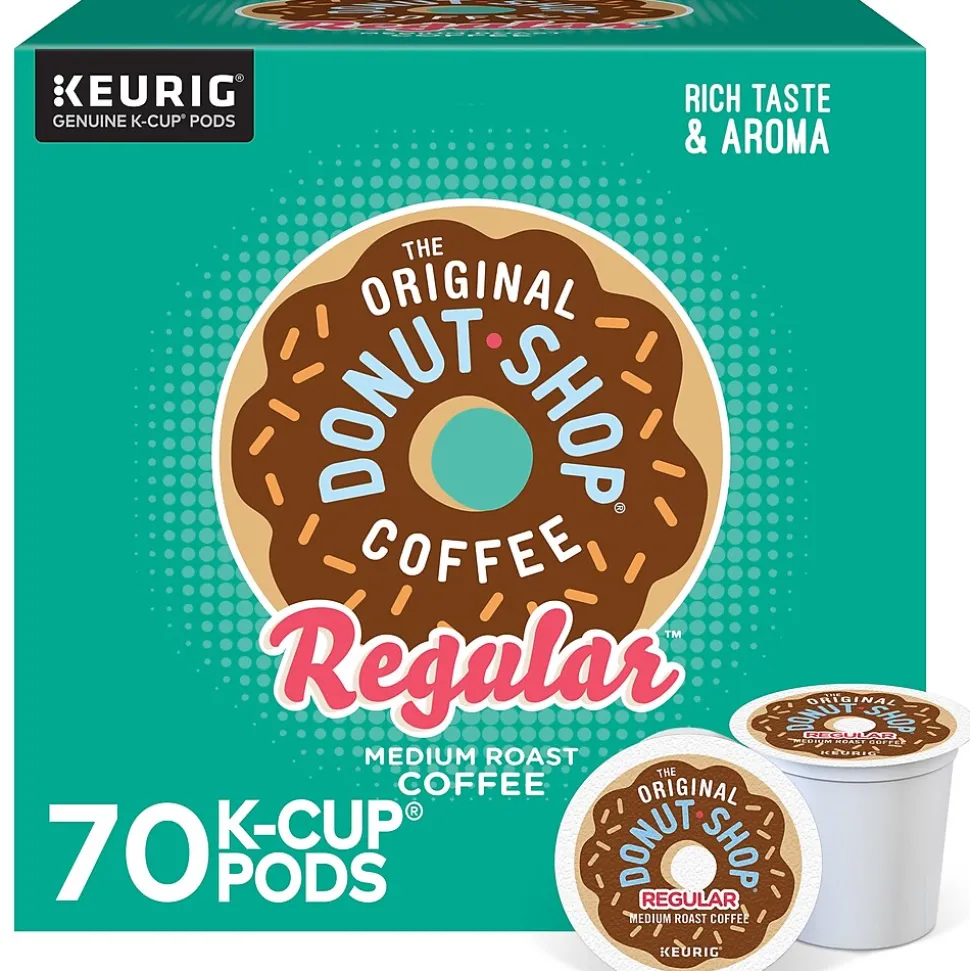 The Original Donut Shop Regular Coffee Keurig® K-Cup® Pods, Medium Roast, 70/Box (371114)