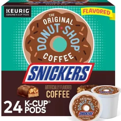 The Original Donut Shop Snickers Coffee, Light Roast, 0.33 oz. Keurig® K-Cup® Pods, 24/Box (5000367239)