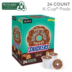 The Original Donut Shop Snickers Coffee, Light Roast, 0.33 oz. Keurig® K-Cup® Pods, 24/Box (5000367239)