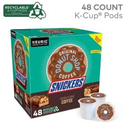 The Original Donut Shop Snickers Coffee Keurig® K-Cup® Pods, Light Roast, 48/Box (5000373541)