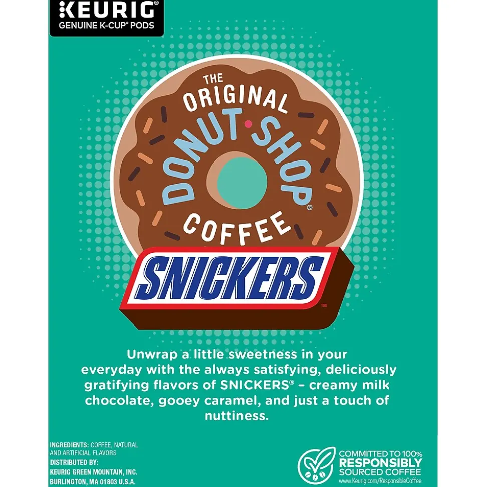 The Original Donut Shop Snickers Coffee Keurig® K-Cup® Pods, Light Roast, 48/Box (5000373541)