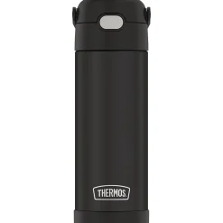 Thermos FUNtainer Stainless Steel Vacuum Insulated Water Bottle, 16 oz., Black (THRF41101DB6)