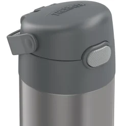 Thermos FUNtainer Stainless Steel Vacuum Insulated Water Bottle, 12 oz., Gray (THRF4100CH6)