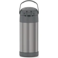 Thermos FUNtainer Stainless Steel Vacuum Insulated Water Bottle, 12 oz., Gray (THRF4100CH6)