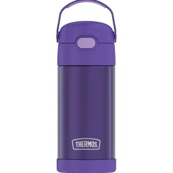 Thermos FUNtainer Stainless Steel Vacuum Insulated Water Bottle, 12 oz., Purple (THRF4100PU6)