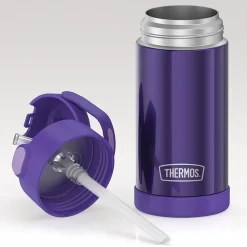 Thermos FUNtainer Stainless Steel Vacuum Insulated Water Bottle, 12 oz., Purple (THRF4100PU6)