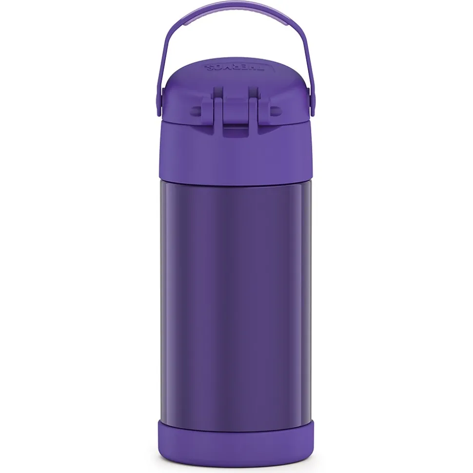 Thermos FUNtainer Stainless Steel Vacuum Insulated Water Bottle, 12 oz., Purple (THRF4100PU6)