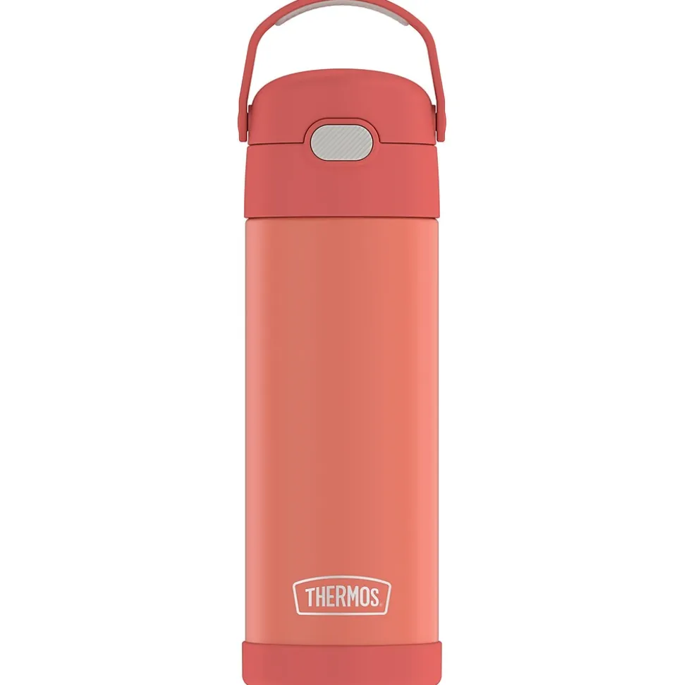 Thermos FUNtainer Stainless Steel Vacuum Insulated Water Bottle, 16 oz., Apricot (THRF41101AP6)