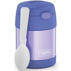 Thermos FUNtainer Stainless Steel Vacuum-Insulated Food Jar, 10-Oz., Purple (THRF3100PU6)