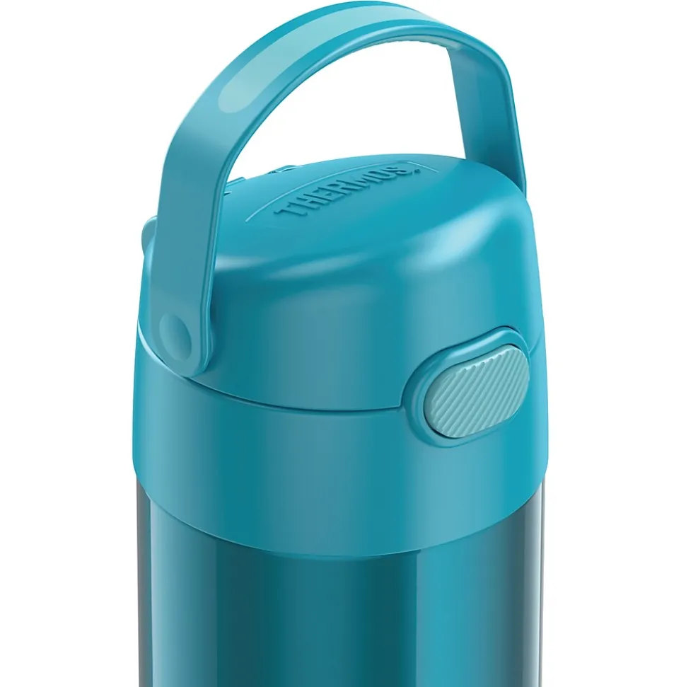 Thermos FUNtainer Stainless Steel Vacuum Insulated Water Bottle, 12 oz., Teal (THRF4100TL6)