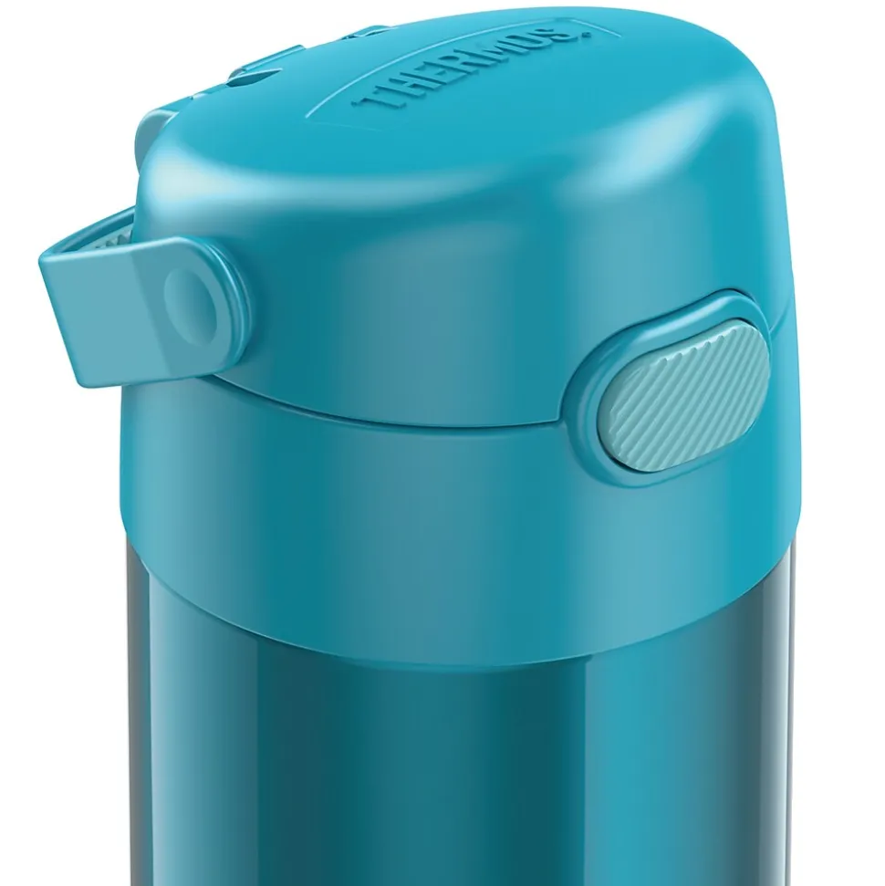 Thermos FUNtainer Stainless Steel Vacuum Insulated Water Bottle, 12 oz., Teal (THRF4100TL6)