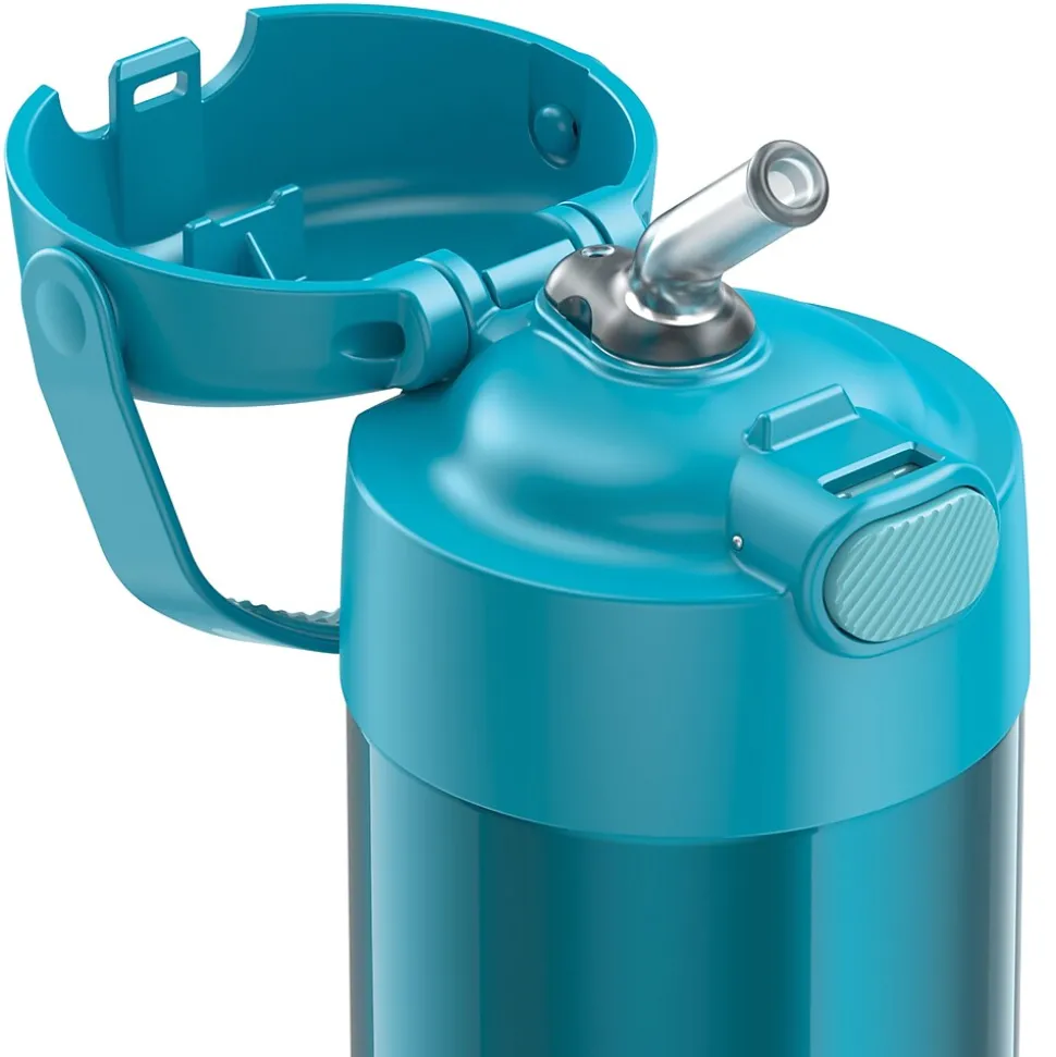 Thermos FUNtainer Stainless Steel Vacuum Insulated Water Bottle, 12 oz., Teal (THRF4100TL6)