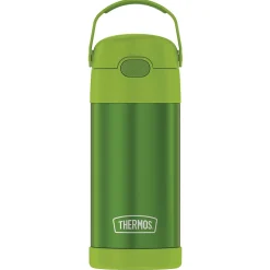 Thermos FUNtainer Stainless Steel Vacuum Insulated Water Bottle, 12 oz., Lime (THRF4100LM6)