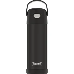 Thermos FUNtainer Stainless Steel Vacuum Insulated Water Bottle, 16 oz., Black Matte (THRF41101BK6)