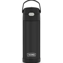 Thermos FUNtainer Stainless Steel Vacuum Insulated Water Bottle, 16 oz., Black Matte (THRF41101BK6)