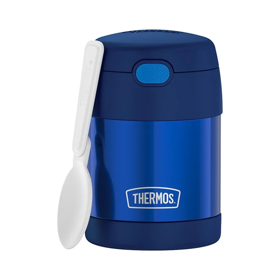 Thermos FUNtainer Stainless Steel Food Jar, 10 Oz., Assorted Colors (F3103NLB6ST)