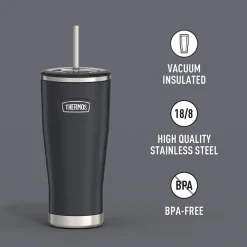 Thermos Icon Stainless Steel Vacuum Insulated, 24 oz., Granite (THRIS1112GT4)